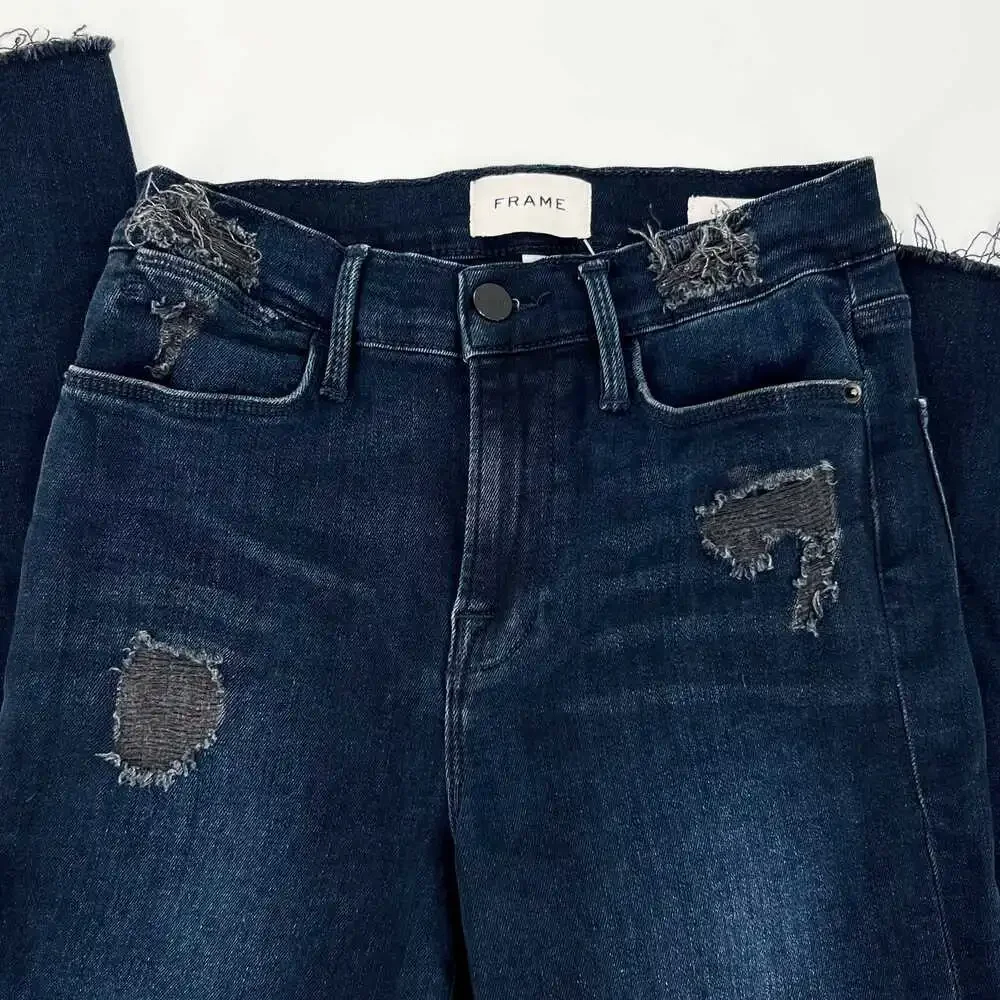 Frame Denim Le High Straight Size 2 | Women’s Blue Jeans - Picture 5 of 8